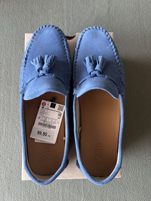 Нови велурене мокасини Зара 41н