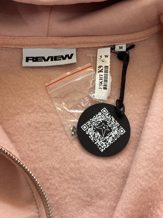 Hanorac Review cu fermoar si gluga