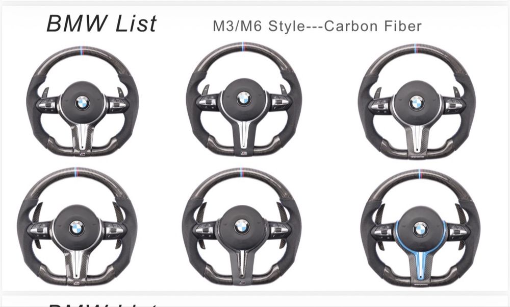 Волани за BMW Steering Wheel BMW Carbon Alcantara Rev Display AMG Mercedes Audi Rs M competiton