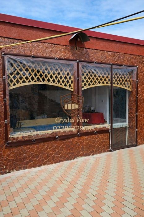 Închideri terase cu folie transparentă