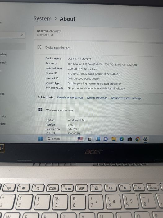 Ofertă! Acer Aspire! i5 gen 11! 8gb! 512 gb ssd! Perfect functional!!