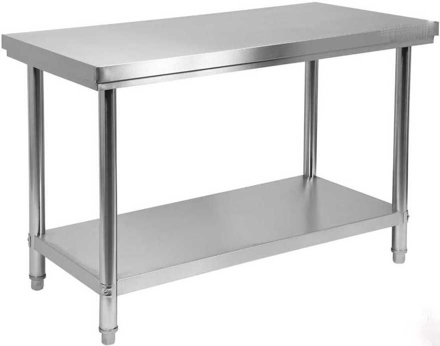 Masa inox 90-120-140-160-180-200cm cu polita SUPER CALITATE mese noi