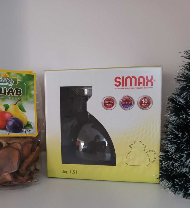 НОВ изцяло стъклен чайник SIMAX 1.5л, Спиди/лично предаване