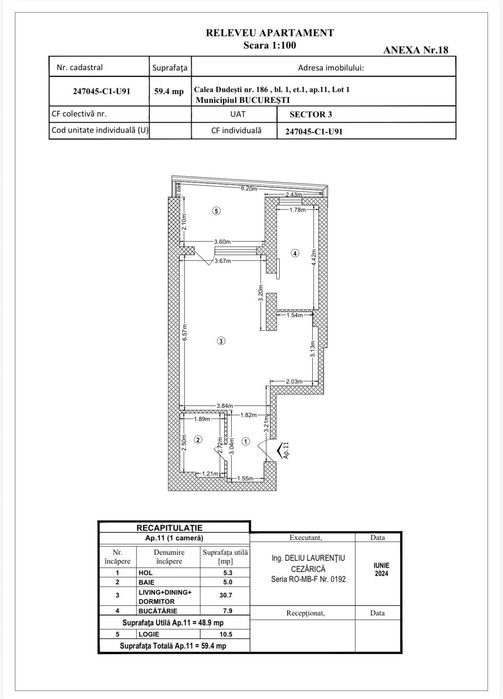 Studio 60 mp | Vedere strada | Bloc 1 central | Select Residence 2025 - Calea Dudesti 186