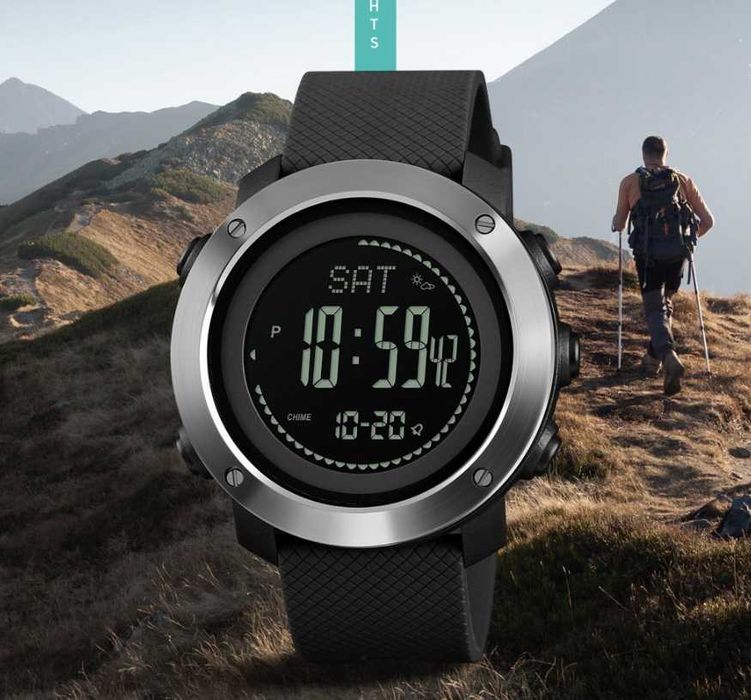 Мужские многофункциональные часы SKMEI модель 1418  (черные)