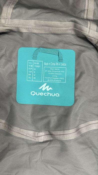 Дамско водоустойчиво яке за планински преходи MH500 - черно