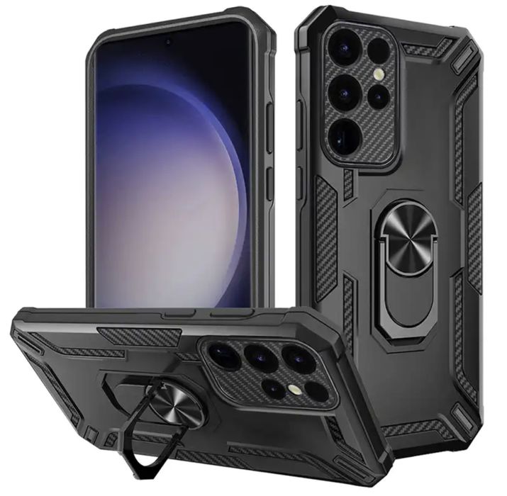 Samsung S22/S23/S24/S25/PLUS/ULTRA - Husa Strong Case Metalic Ring