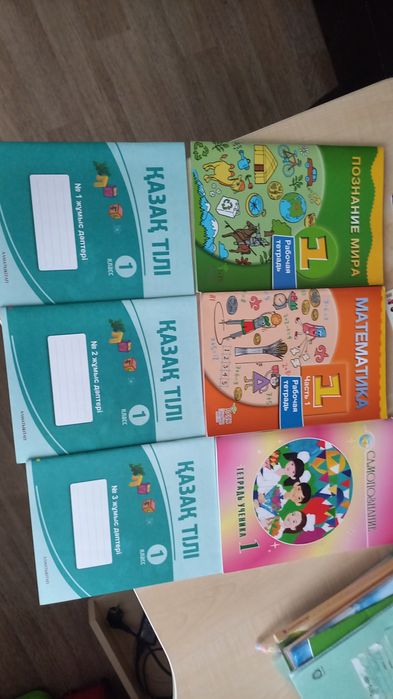 Тетради  Қазақ  тілі,   Математика,  Познание  мира,  Самопознание