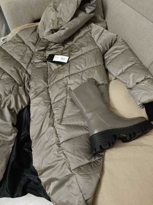 Пуховик -одеяло, зимние сапоги