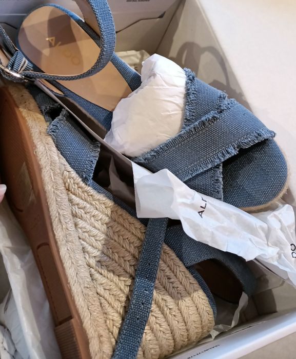 Танкетки джинсовые голубые Aldo