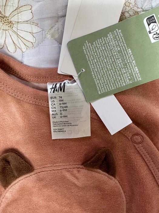 Комбинезоны Слипы H&M для малышей, размер 74 (6–9 мес)