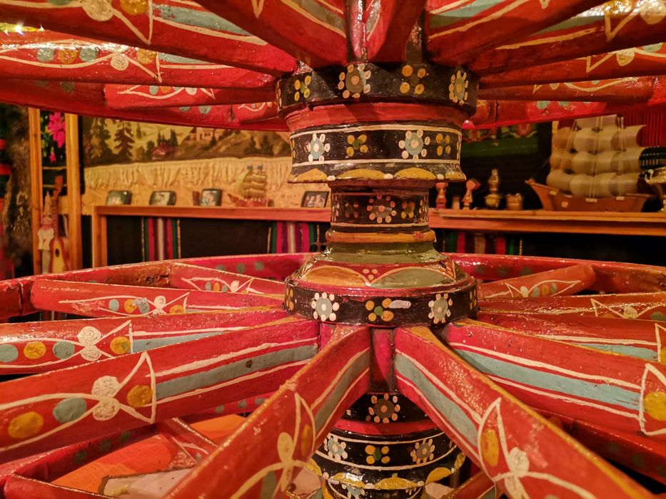 Рисувани колелета колела каруца