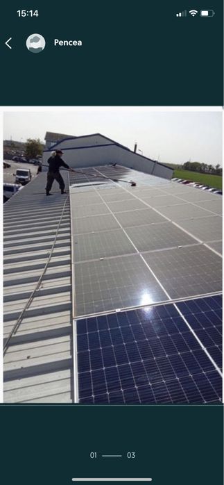 Spălam panouri solare fotovoltaice spalat parcuri perie curatat