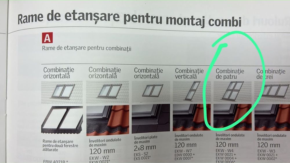 4 ferestre VELUX noi, complete, nedesfăcute