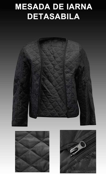 Geacă moto textilă impermeabilă cu protecții Level 2 mesadă iarna