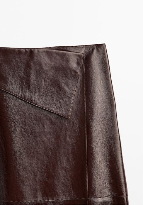 Fusta din piele Massimo Dutti Limited Edition