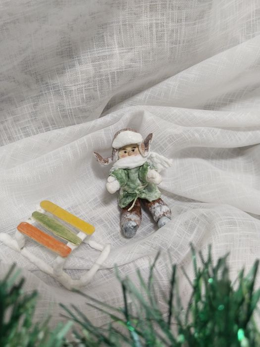 Ёлочные игрушки из ваты.