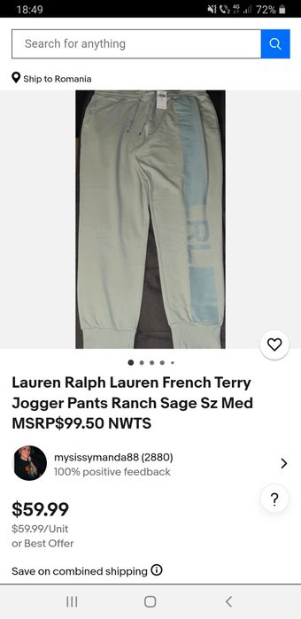Ralph Lauren pantaloni de  trening