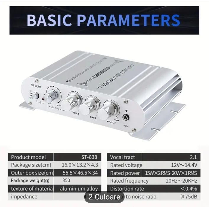 Mini amplificator 12 V NOU