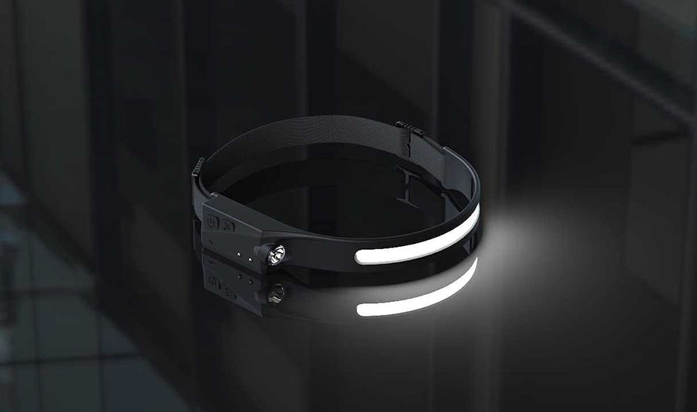 Сензорен LED челник-лента,панорамен,USB зареждане, спорт,туризъм