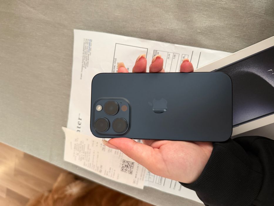 iPhone 15 Pro 128 GB – Blue Titanium Перфектен!!!