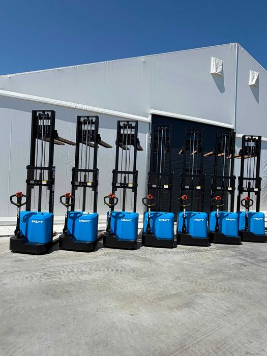 Transpaleta electrica Liza Electrica cu catarg 1500kg VALLIFT Service si Garantie
