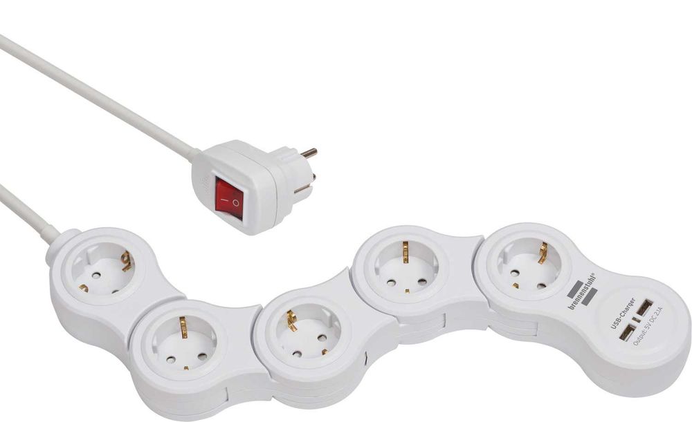 Удлинитель Brennenstuhl Vario Power с функцией зарядки через USB