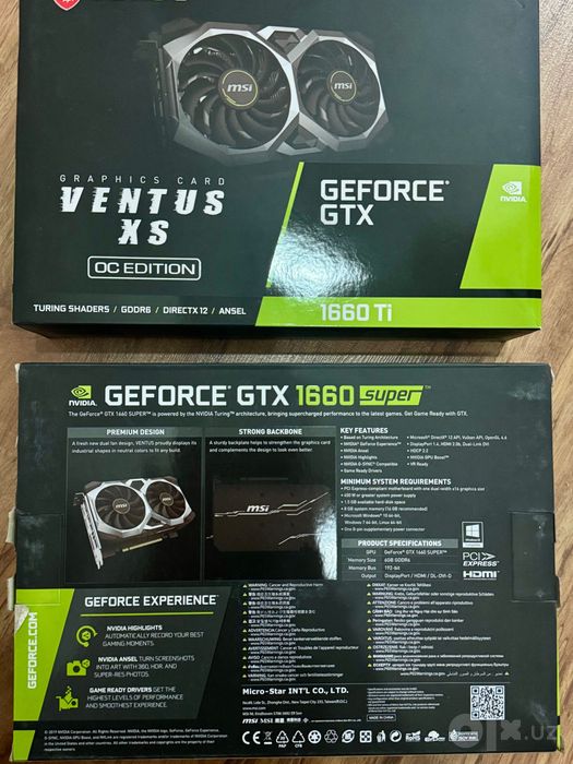 Videokarta MSI GeForce GTX 1660 Ti VENTUS XS OC 6GB,