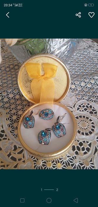 Продам набор покрытие серебро проба 925