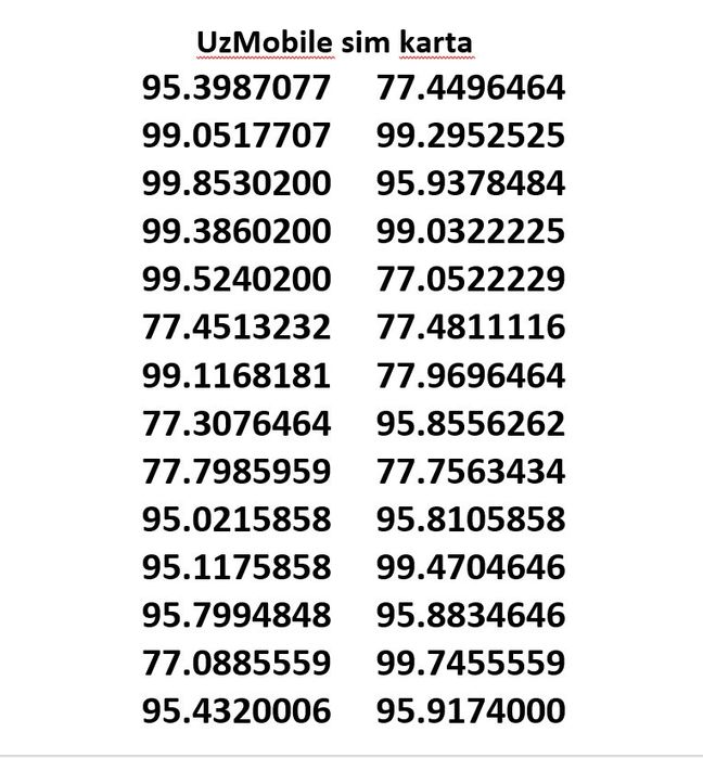 Uzmobile sim karta