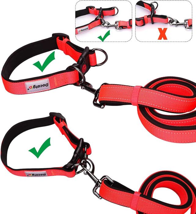 Комплект светлоотразителни кучешки нашийник, каишка повод за куче