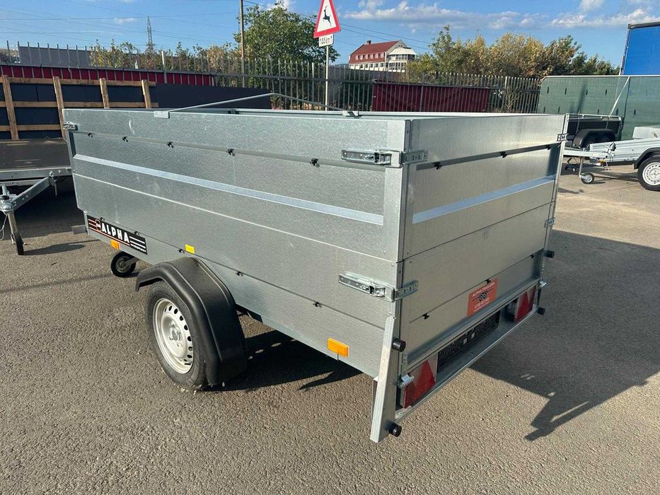 REMORCA ALPHA 212 PRO 750 Kg: Dim. 200*122*40 Cm! GRATUIT: CIV RAR, Roata sustinere SI NUMAR ROSU