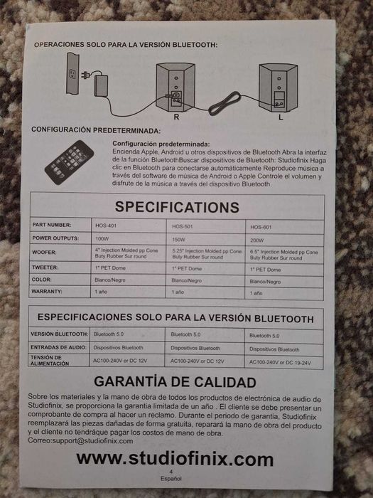Boxe StudioFinix 600w 5.25" - Set 4 bucati, NOI