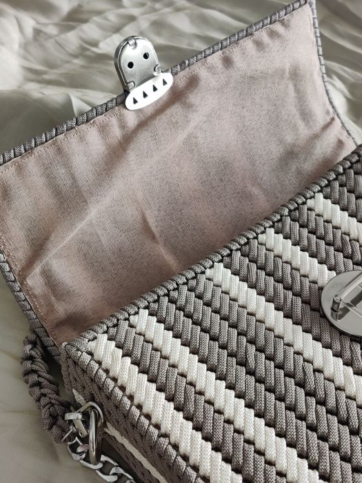 Geantă handmade NOUĂ în nuanțe mocha & ivory – model trendy