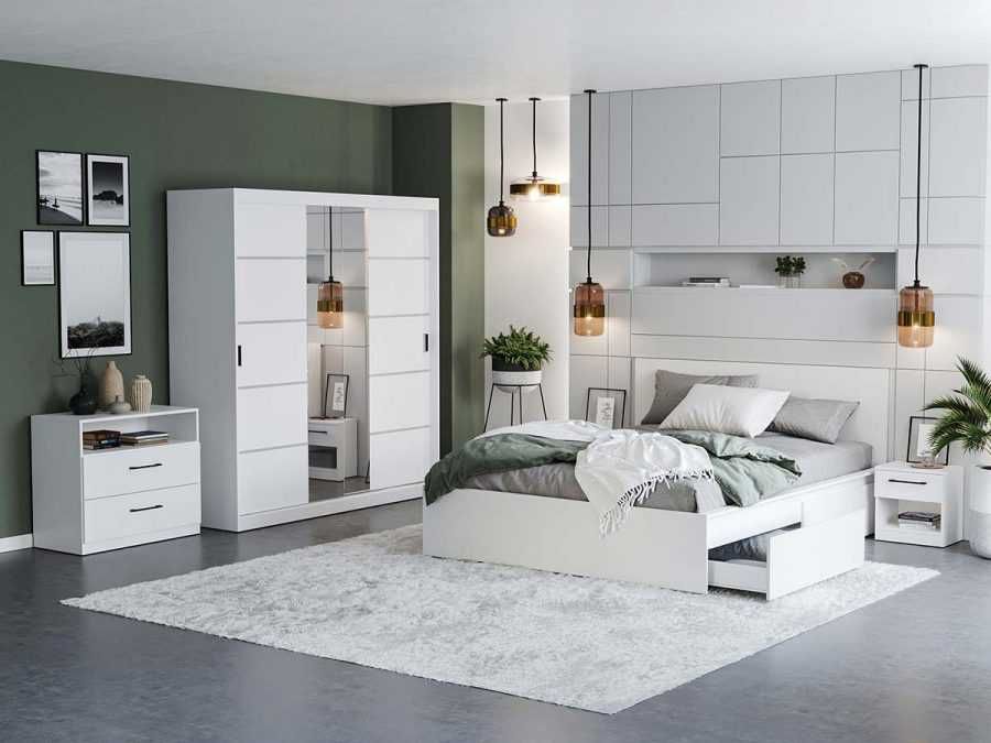 Dulap Nordis 184 usi alb/oglinda