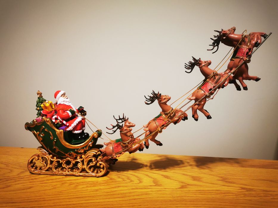 Decorațiune Led sanie cu reni