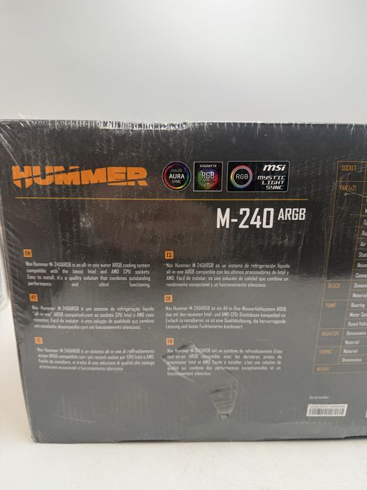 Cooler Nox Hummer M-240 ARGB Alb Sigilat