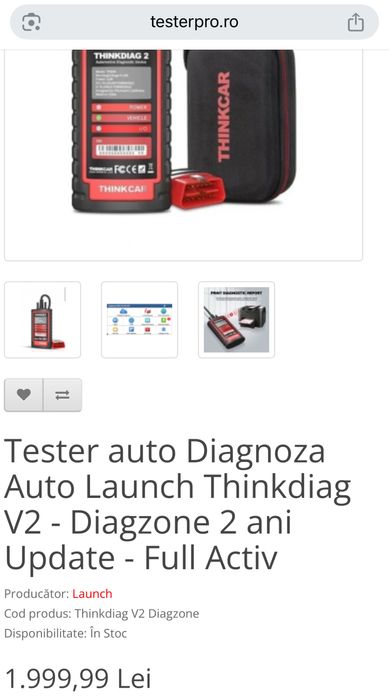 Tester profesional Thinkdiag2 tableta samsung s7 plus