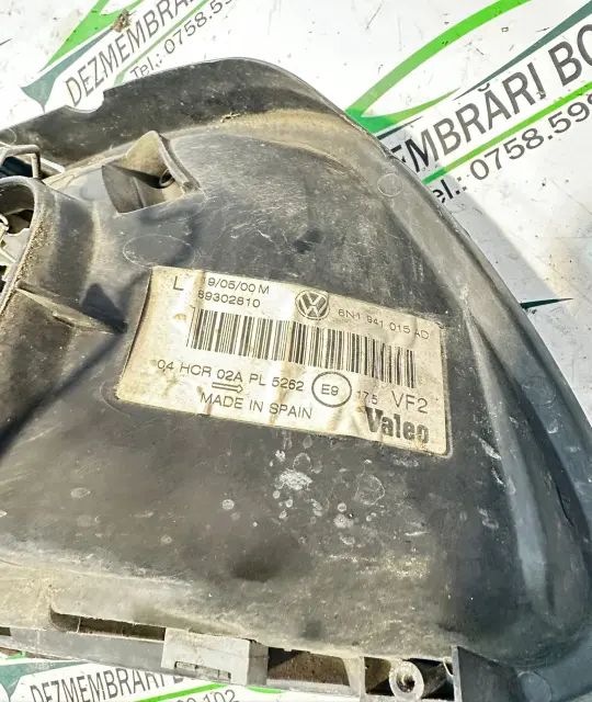 Far stanga 6N1 941 015 AD Volkswagen VW Polo 1.0 MT (50 hp)