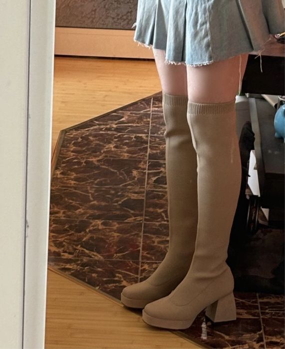 дамски боти/чизми бежови