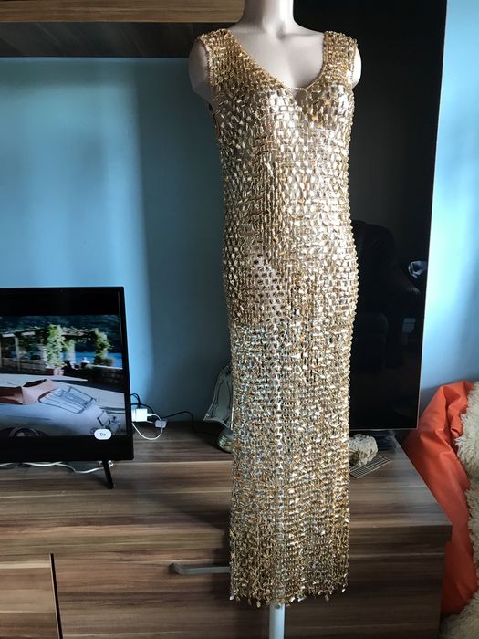 Rochie de seara aurie marimea M