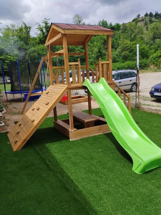 Детска катерушка, пързалка, люлка, пясъчник