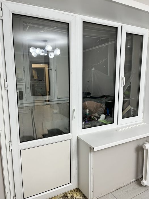 Дверь окно цельное