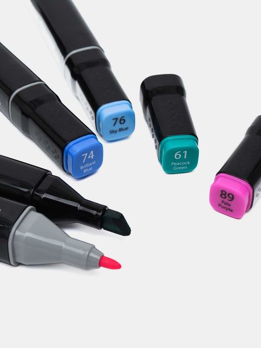 Маркеры для скетчинга Deli 70806/60, 60 цветов Оригинал !!!