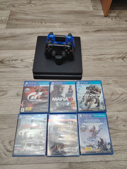 Playstation 4 slim +6 игр