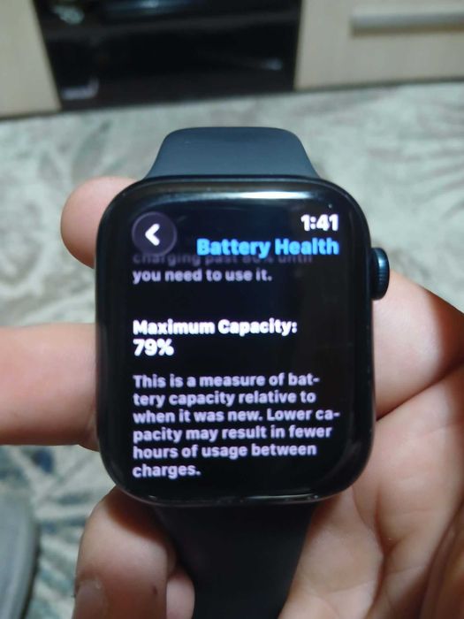 Apple Watch Series 7 45mm Midnight Aluminum - Full Box + Factură + Curele Bonus