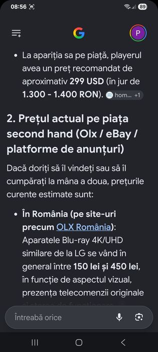 Dvd Blu-ray 3 D ultra 4 K LG in stare  de functionare