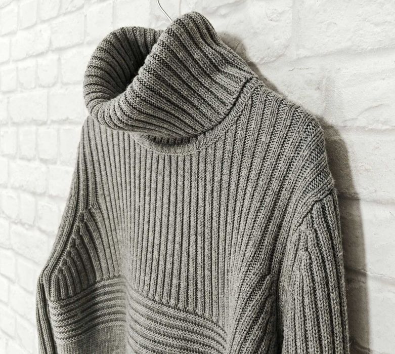 ESCADA 100% Мериносова вълна дамски пуловер с висока яка размер XL