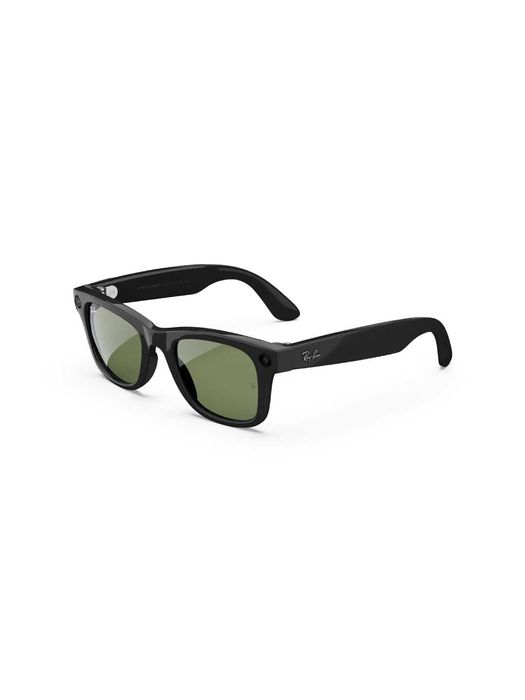 Умные очки Ray-Ban Meta Wayfarer Shiny Black с зелеными линзами