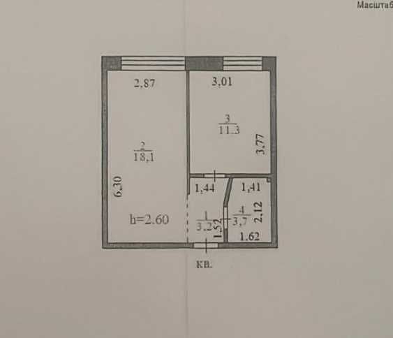 Продается 1 комнатная квартира.